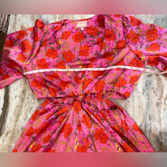 Women’s SHOW ME YOUR MUMU Christina Mini Floral cutout long sleeve dress- Size L - Picture 8 of 8